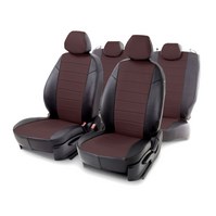 Чехлы из экокожи для Mitsubishi (митсубиси) Outlander (оутлендер) XL 200 (л 200)6-2012 [Черно-коричневый]