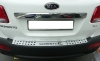 Защитная накладка алюминевая с логотипом на задний бампер с логотипом. Kia (киа) Sorento R (2010-2012) 