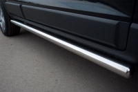 Пороги труба d76 с накладками (заглушка в виде полушария из нержавеющей стали) Subaru (субару) Tribeca (трибека) USA ― PEARPLUS.ru