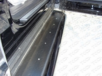 Пороги с площадкой (нерж. лист) 42, 4 мм на Chevrolet (Шевроле) Captiva (каптива) 2012 по наст.