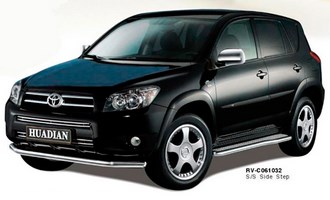 Пороги, пластина с трубой, без крепежа, TOYOTA RAV4 (рав 4), 2006-2012 ― PEARPLUS.ru