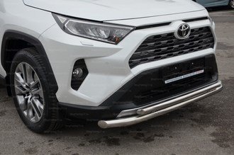 Toyota RAV4 2019 Защита переднего бампера двойная 60/42мм