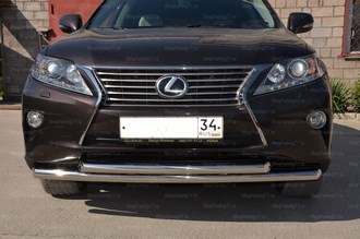 Защита переднего бампера двойная Lexus RX 2008-2015
