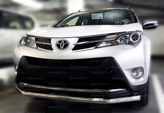 Защита переднего бампера одинарная 60 мм Toyota RAV 4 (2013-)