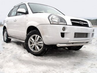 Защита передняя нижняя 60, 3/42, 4 мм Hyundai (хендай) Tucson ― PEARPLUS.ru