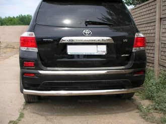 Защита заднего бампера 60 мм Toyota Hightlander (2010-2014)