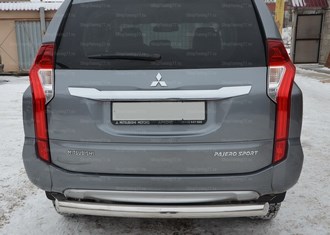 Защита заднего бампера Mitsubishi Pajero Sport (2017-)