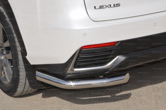Защита заднего бампера угловая Lexus NX200/NX300 2017 -