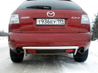 Защита задняя (центральная) 60 мм Mazda (мазда) CX-7 (CX 7) ― PEARPLUS.ru