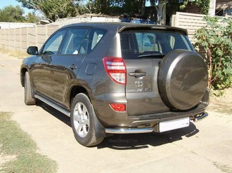 Защита задняя (уголки) 60 мм Toyota (тойота) RAV 4 (2010-) ― PEARPLUS.ru